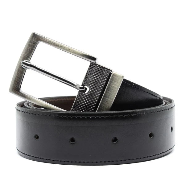 Cinto Masculino de Couro Dupla Face Kit com 2