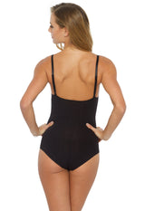 Body Modelador Sem Bojo Afina Cintura Preto