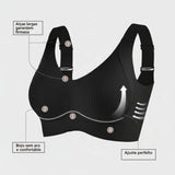 Sutiã feminino canelado push-up ajustável sem aro