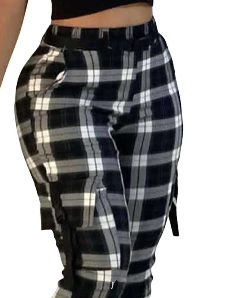 Calça Xadrez com bolsos