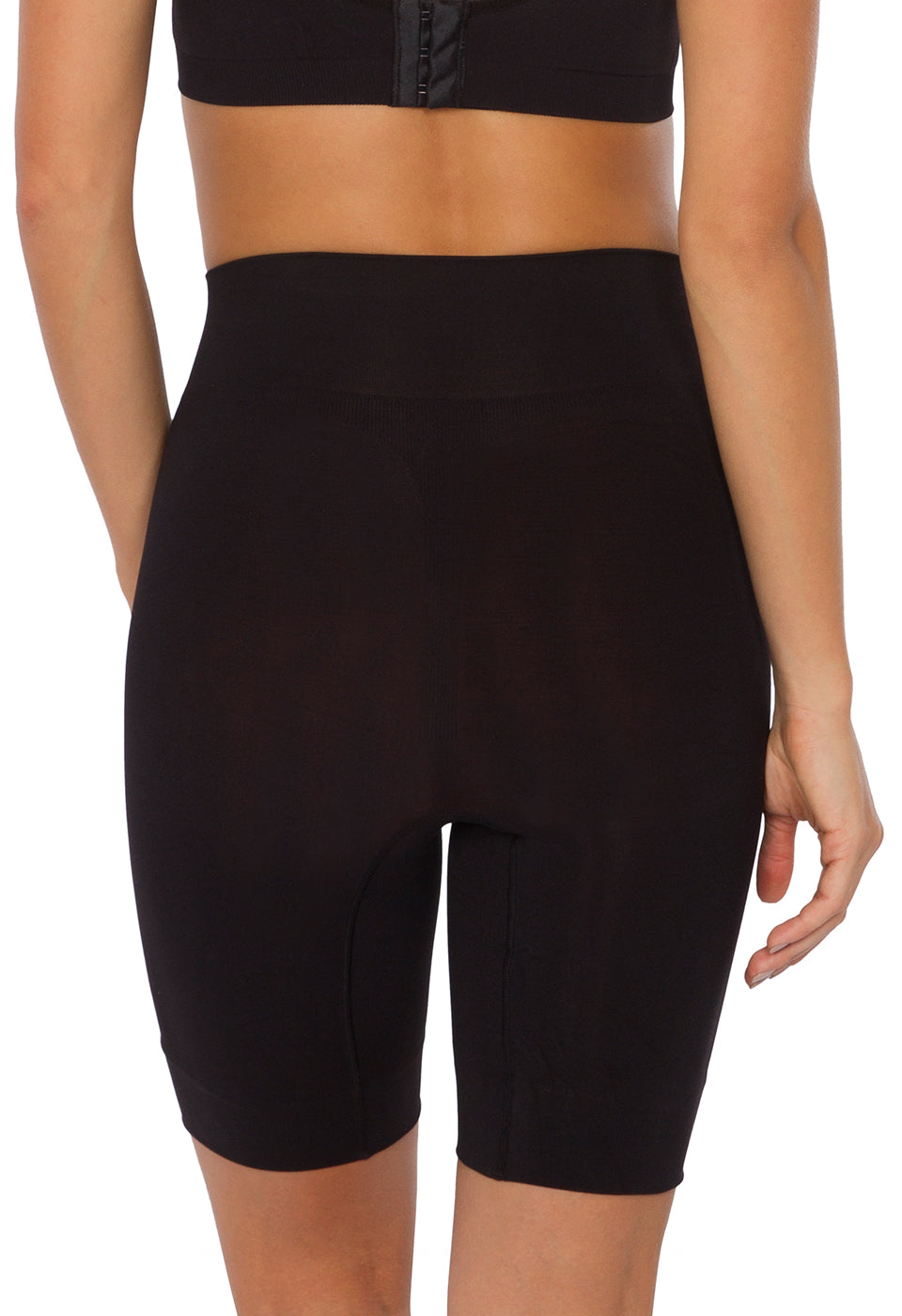 Bermuda Modeladora Cintura Alta Emana Ameniza Celulite Preto