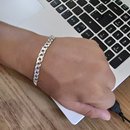 Corrente em Prata Masculina Grumet 7mm + Pulseira