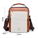 Bolsa Masculina transversal de Couro Marrom Legítimo + Brinde