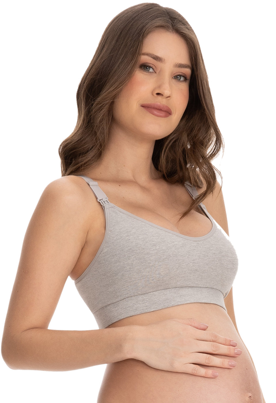 Sutiã Amamentação Sem Bojo Tecido Duplo Mescla