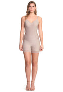 Body Modelador Macaquinho Decote Sem Bojo Com Renda Levanta Bumbum Blush