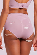 Calcinha Modeladora Cintura Alta Afina Cintura Lilac