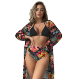 Biquini Floral & Saida de praia