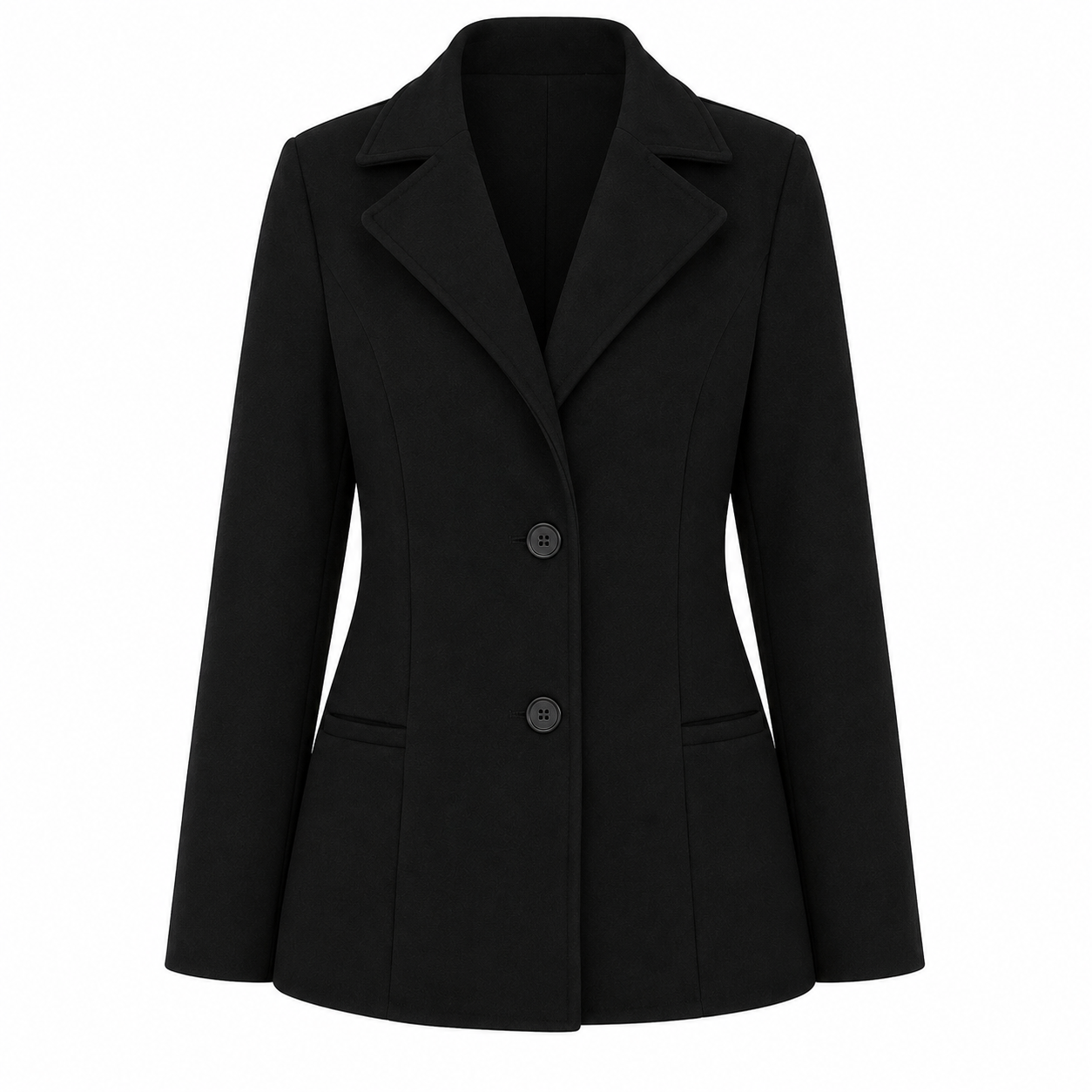 Blazer lã batida preto estruturado ghost