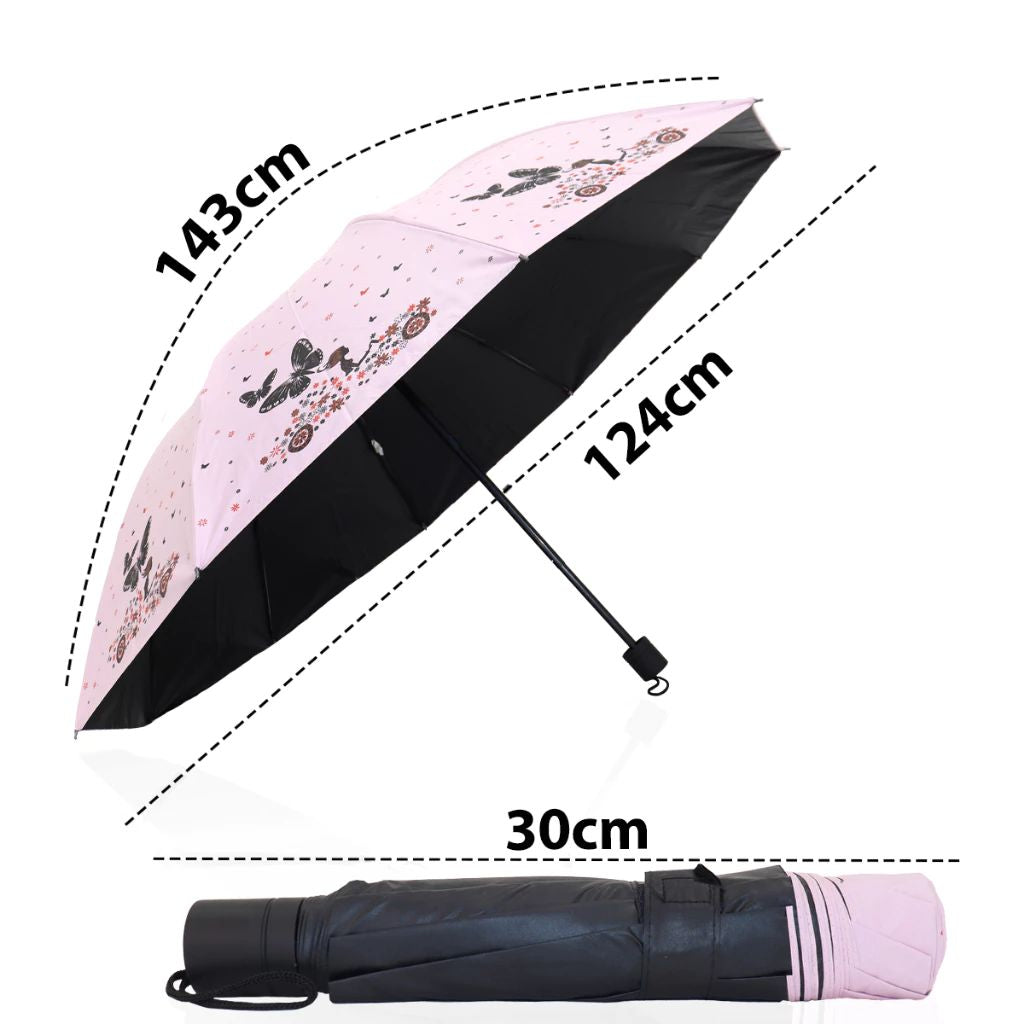 Guarda-Chuva Sombrinha Grande Anti-Vento Butterfly 121 cm