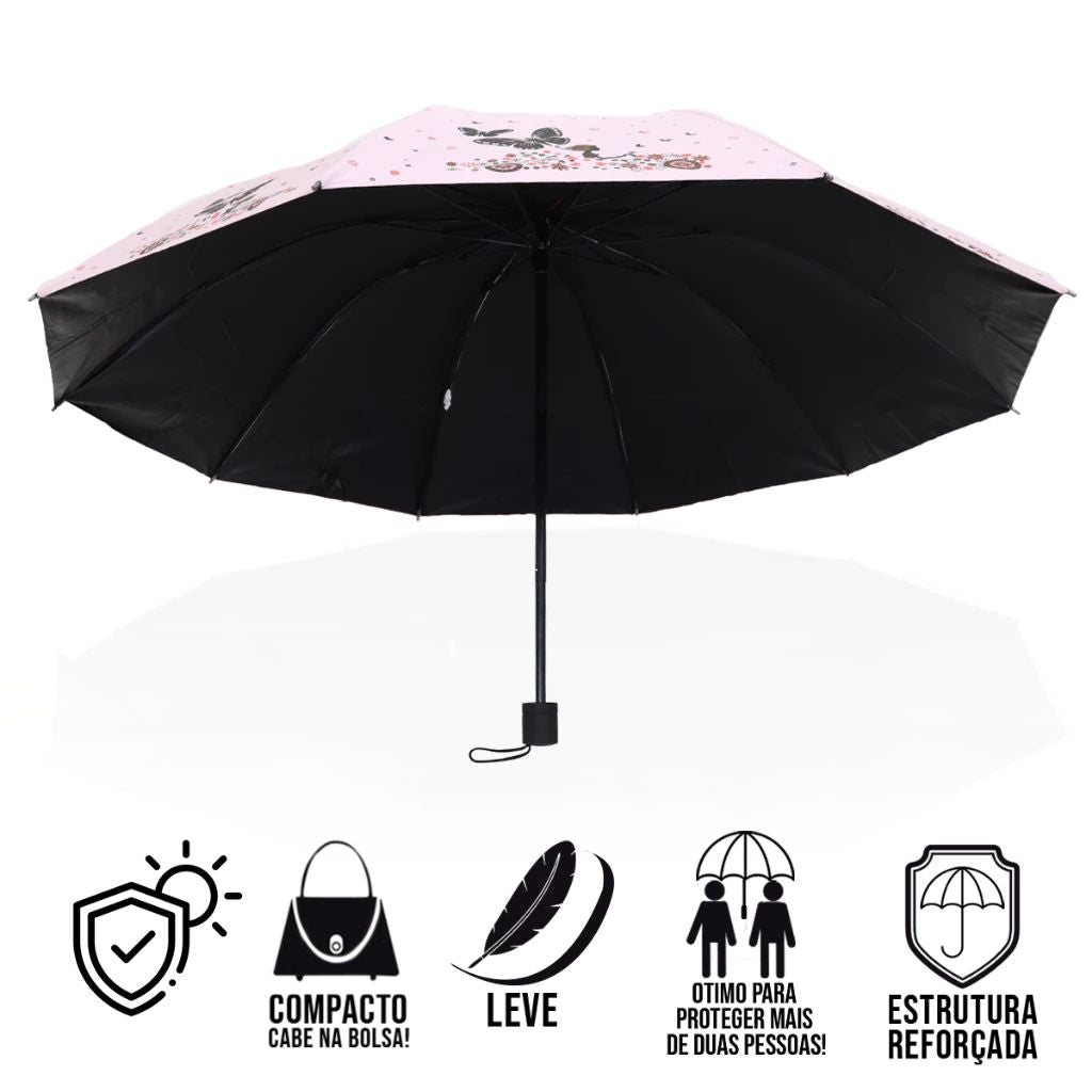 Guarda-Chuva Sombrinha Grande Anti-Vento Butterfly 121 cm