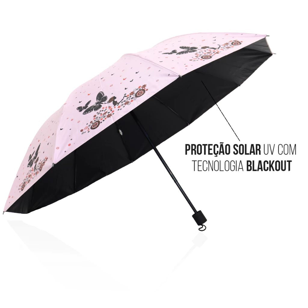 Guarda-Chuva Sombrinha Grande Anti-Vento Butterfly 121 cm