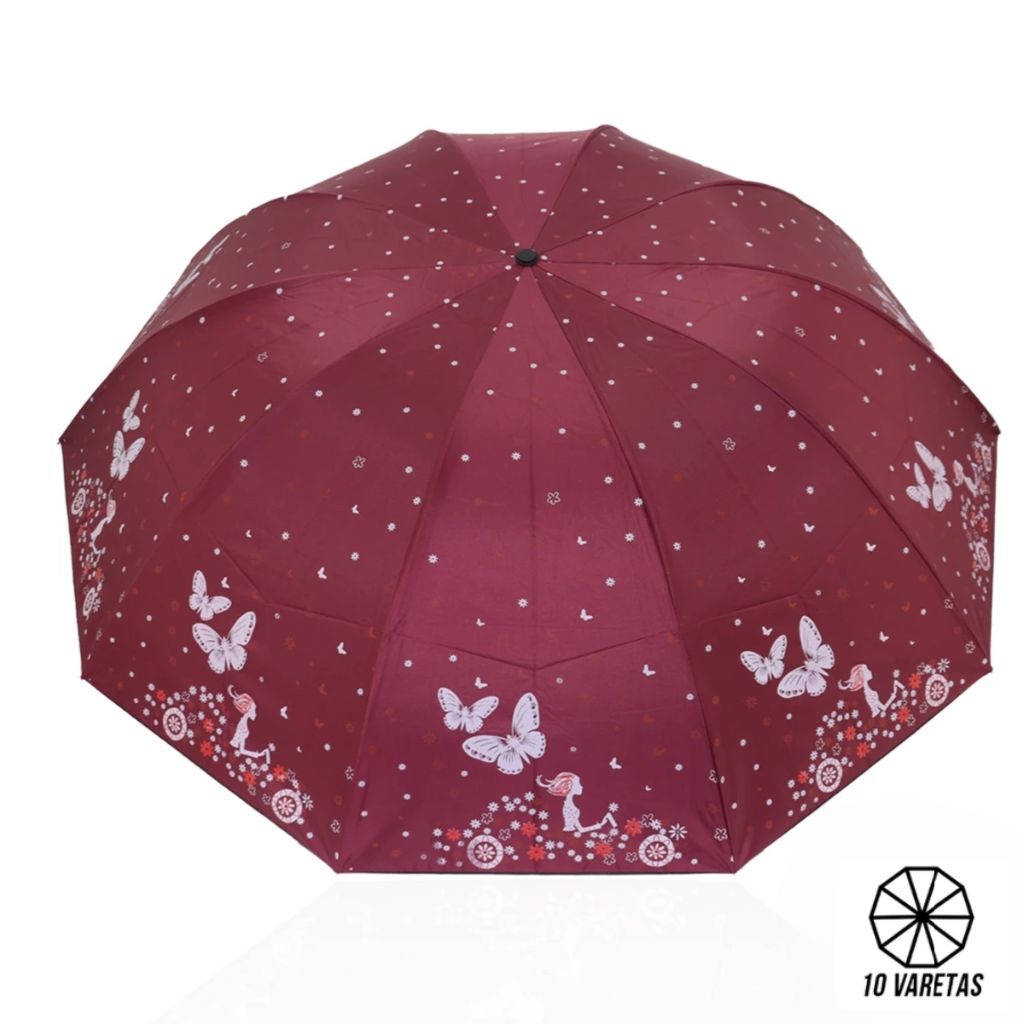 Guarda-Chuva Sombrinha Grande Anti-Vento Butterfly 121 cm