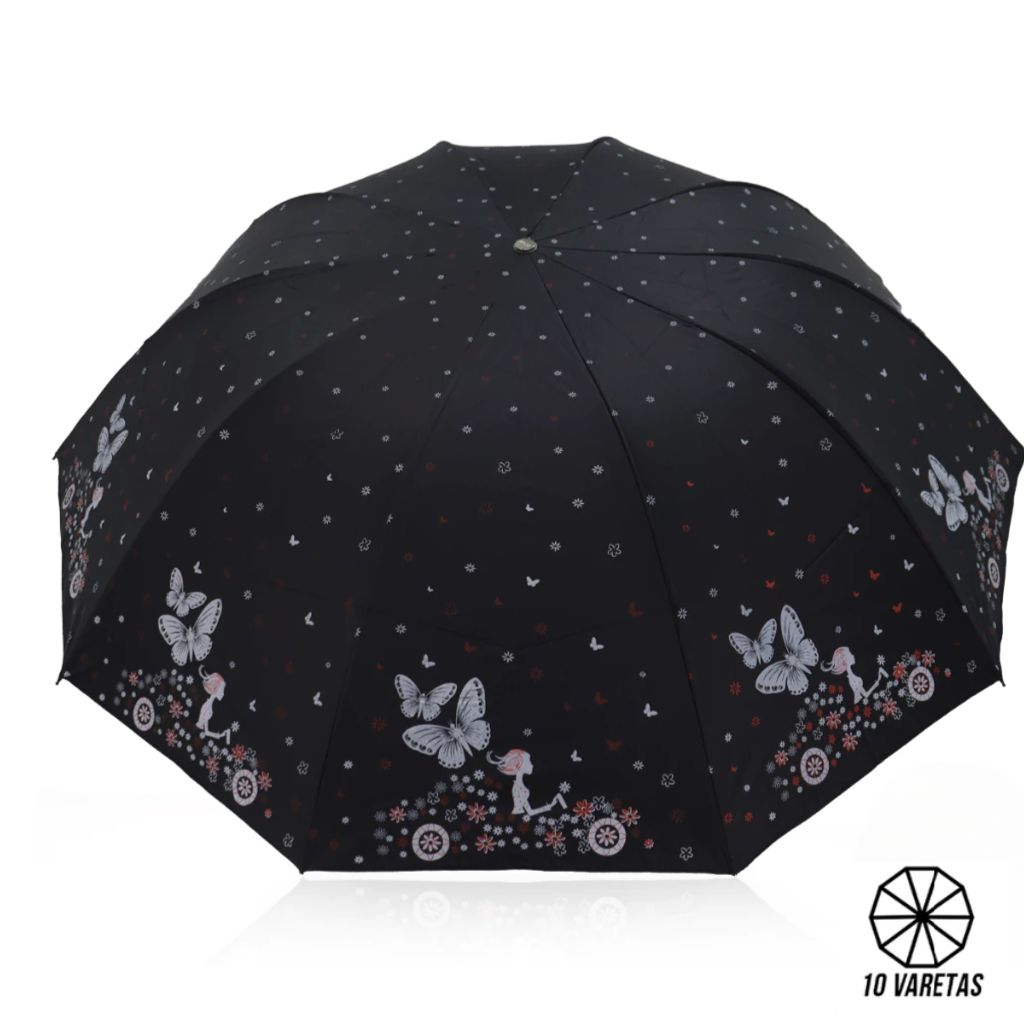 Guarda-Chuva Sombrinha Grande Anti-Vento Butterfly 121 cm