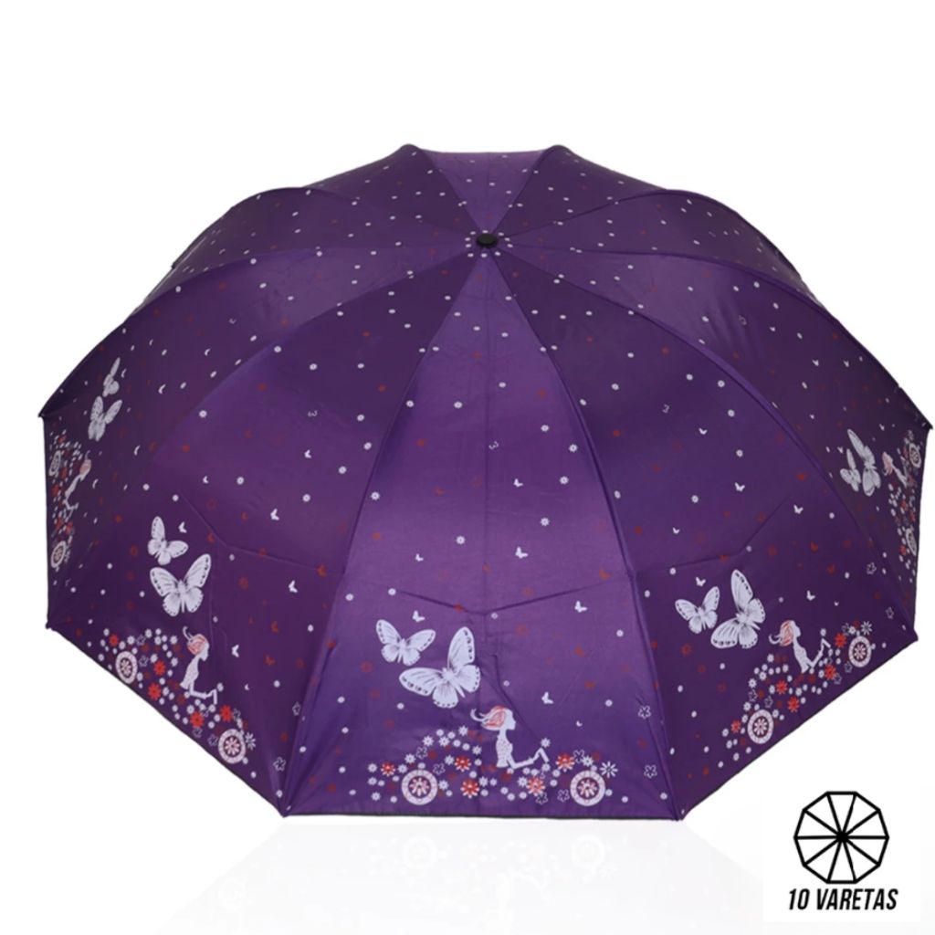 Guarda-Chuva Sombrinha Grande Anti-Vento Butterfly 121 cm