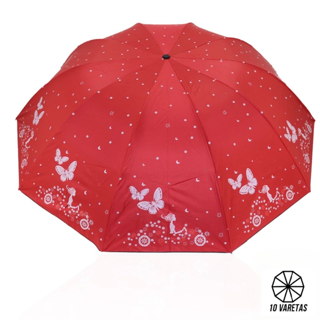 Guarda-Chuva Sombrinha Grande Anti-Vento Butterfly 121 cm