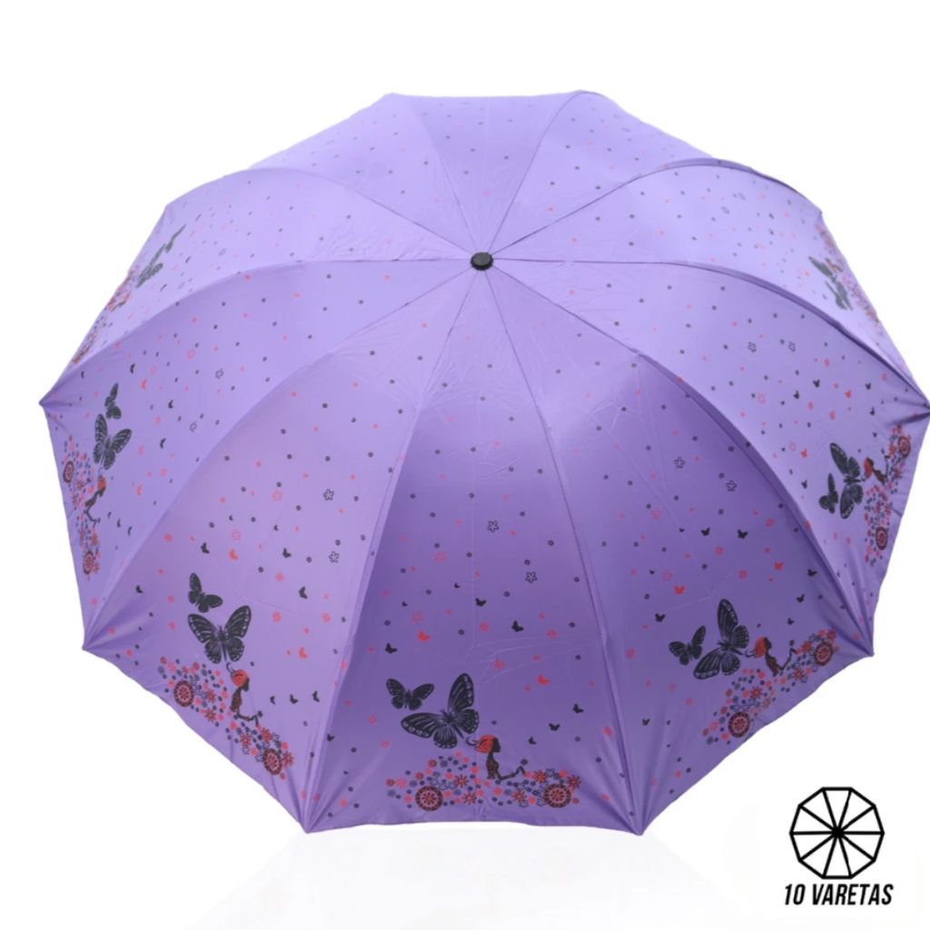 Guarda-Chuva Sombrinha Grande Anti-Vento Butterfly 121 cm