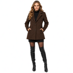 Blazer lã batida feminino marrom