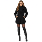 Blazer lã batida feminino preto