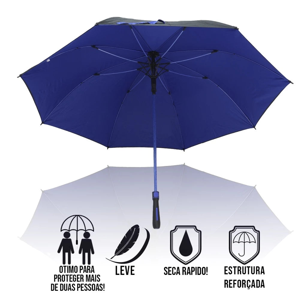 Guarda Chuva Invictus 120cm Abertura Automatica Anti-Vento Protecao UV