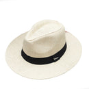 Chapéu Panamá Original Aba Larga 7cm Bege