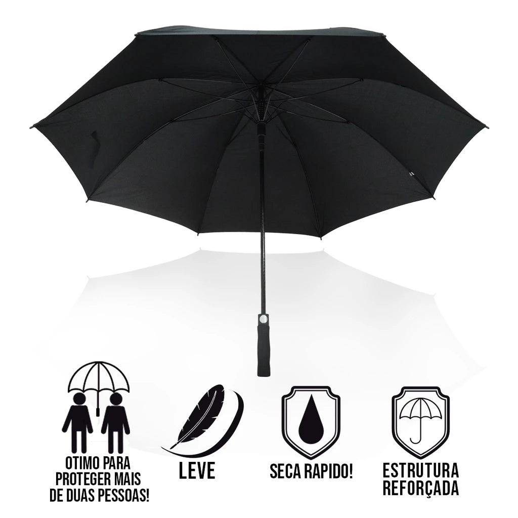 Guarda Chuva Grande 134cm Automático 8 Hastes Fibra de Vidro