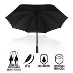 Guarda Chuva Grande 134cm Automático 8 Hastes Fibra de Vidro