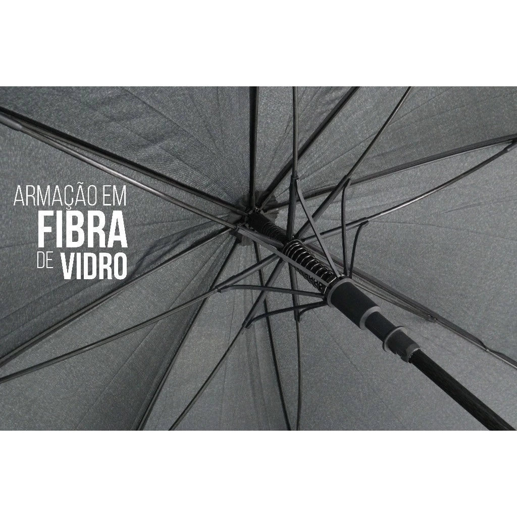 Guarda Chuva Grande 134cm Automático 8 Hastes Fibra de Vidro