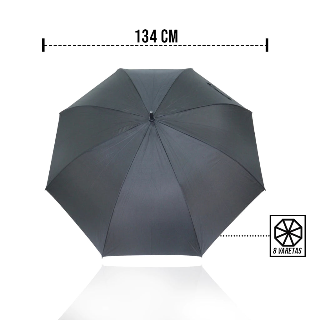 Guarda Chuva Grande 134cm Automático 8 Hastes Fibra de Vidro