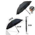 Guarda Chuva Grande 134cm Automático 8 Hastes Fibra de Vidro
