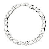 Pulseira em Prata Masculina Grumet 8mm 3X1