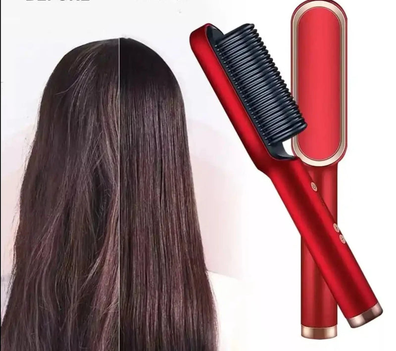 Escova Alisadora de Cabelo 3 em 1  Smooth Hair