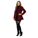 Blazer lã batida vinho caimento 3/4