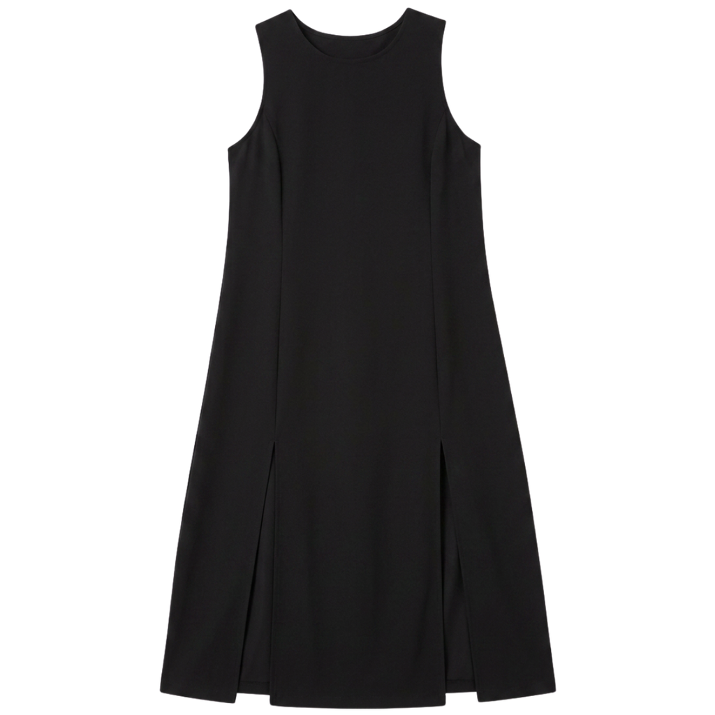 Vestido Midi Plus Size Regata Com Fenda Viscolycra Vinho