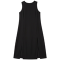 Vestido Midi Plus Size Regata Com Fenda Viscolycra Marrom