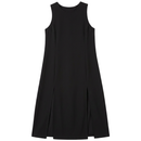 Vestido Midi Plus Size Regata Com Fenda Viscolycra Marrom