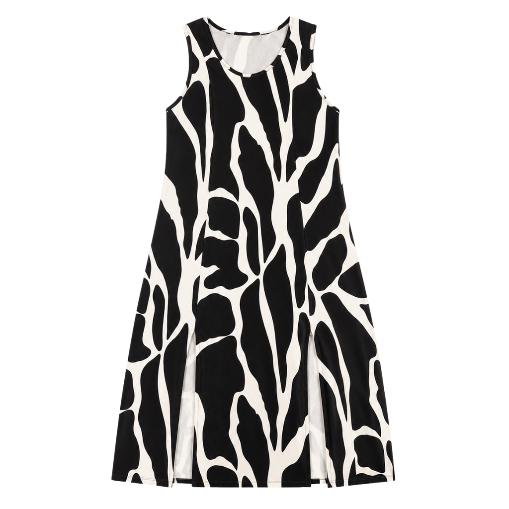 Vestido Midi Plus Size Regata Com Fenda Viscolycra Vinho